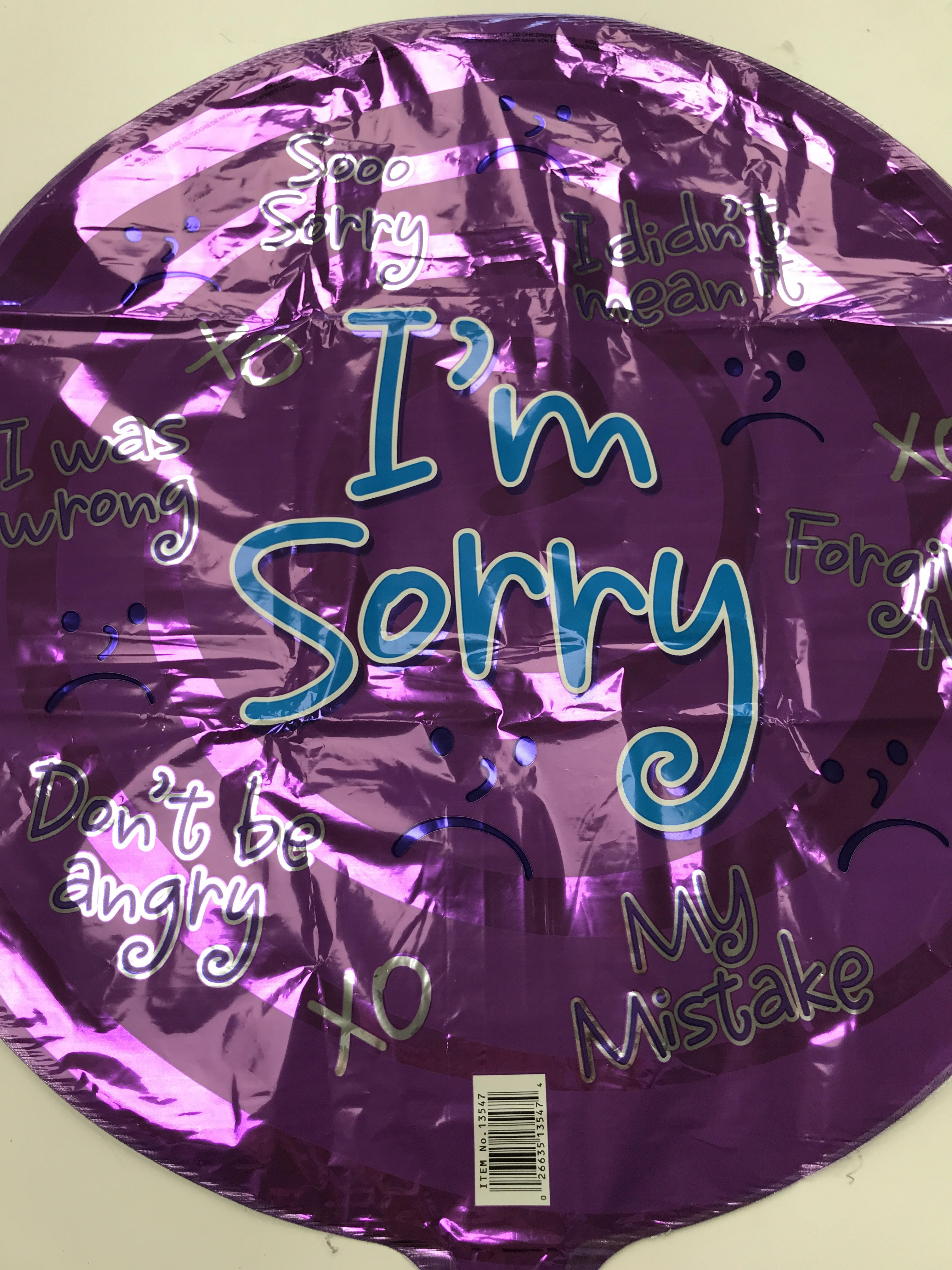 I'm Sorry Balloon